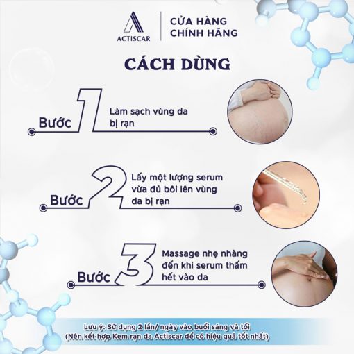 Cách dùng Serum rạn dạ Actiscar