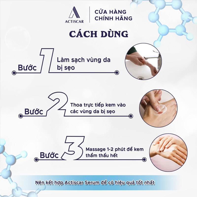 Cách sử dụng serum trị sẹo Actiscar