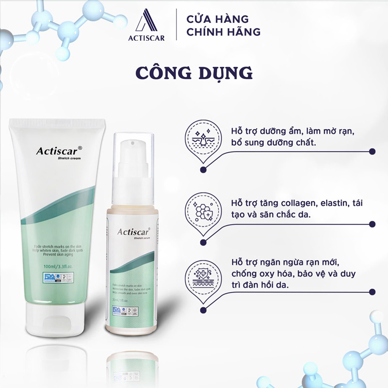 Công dụng của Combo trị rạn da Actiscar