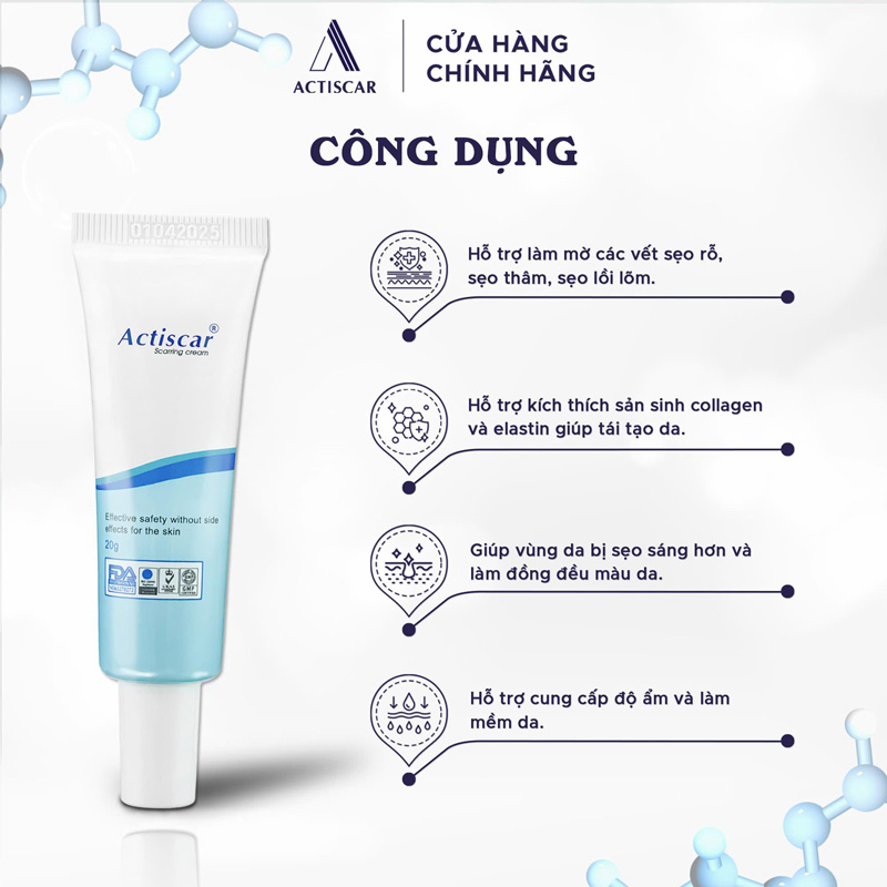 Công dụng của kem mờ sẹo Actiscar