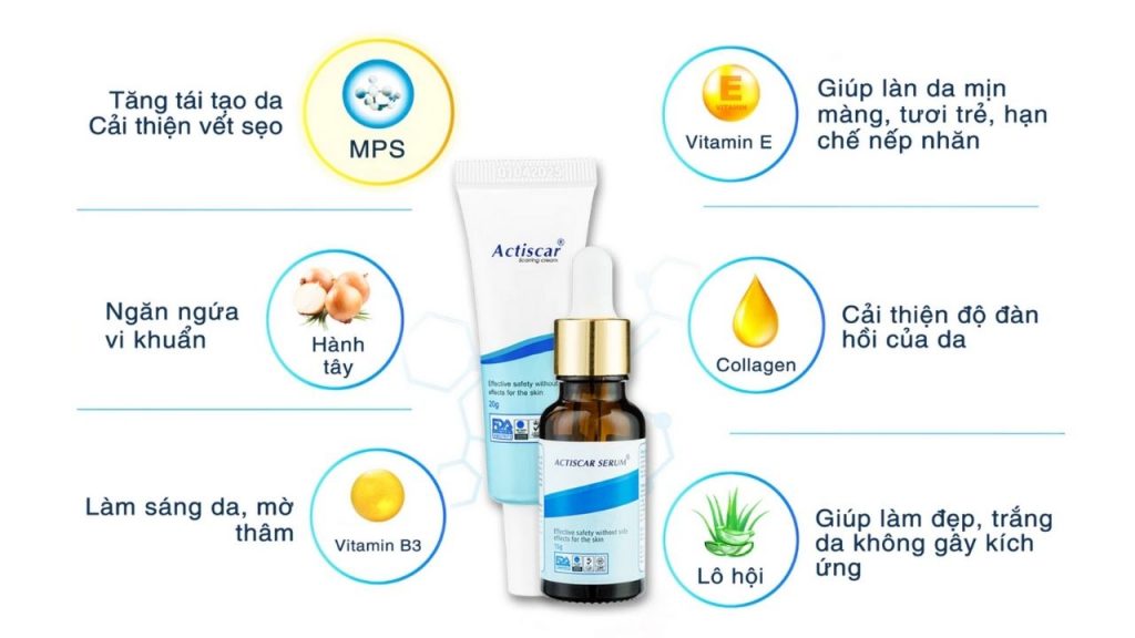 Bộ đôi kem và serum xoá mờ sẹo Actiscar