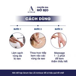 Cách dùng kem trị sẹo lồi Actiscar