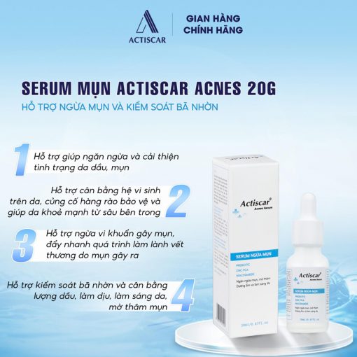 Công dụng Serum chấm mụn Actiscar Ances 20g