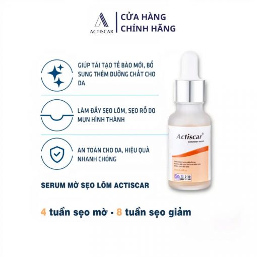 Công dụng Serum xóa mờ sẹo lõm, rỗ Actiscar