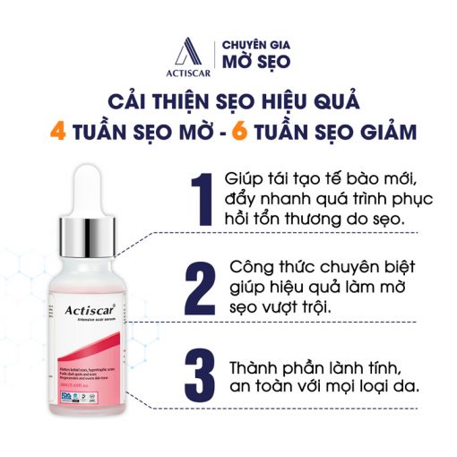 Hiệu quả Serum trị sẹo lồi Actiscar 20ml