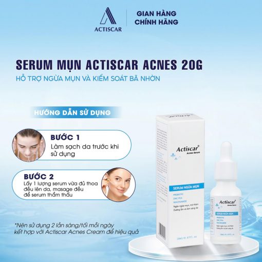 Hướng dẫn sử dụng Serum chấm mụn Actiscar Acnes
