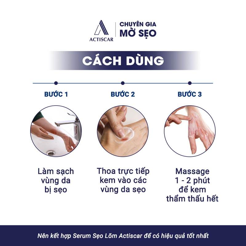 Cách dùng kem trị sẹo rỗ Actiscar