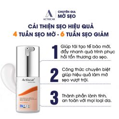 Thời gian hiệu quả của Kem trị sẹo lõm Actiscar