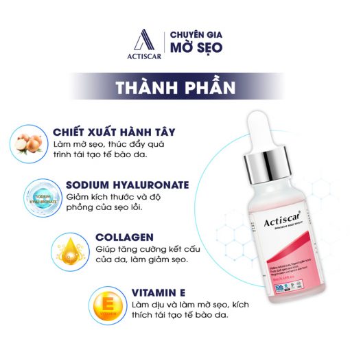 Thành phần Serum trị sẹo lồi Actiscar 20ml