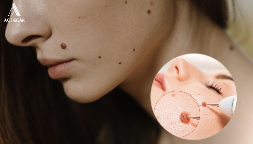 Chăm sóc da bằng kem trị sẹo thâm sau khi tẩy nốt ruồi giúp hạn chế sẹo