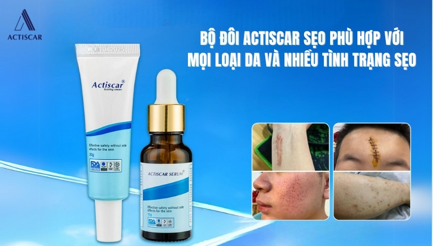Combo mờ sẹo Actiscar có tính ứng dụng cao