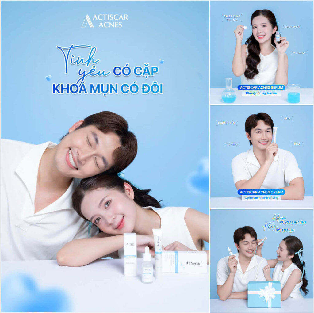 Đình Tú và Ngọc Huyền - cặp đôi đồng hành cùng Actiscar Acnes