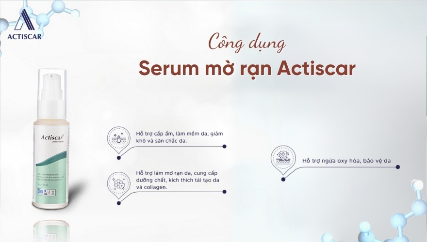 Serum mờ rạn Actiscar giúp cải thiện da rạn